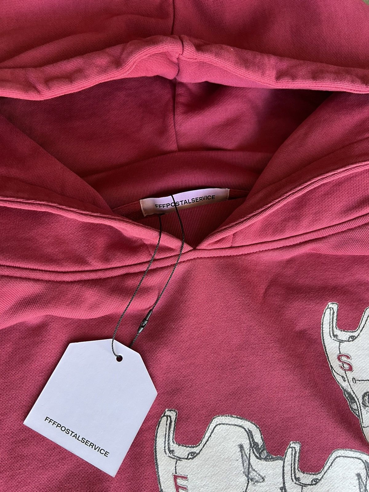 FFFPOSTALSERVICE FFFPostalService FFFace Round Hem Hoodie Red Size US XL / EU 56 / 4 - 4 Thumbnail