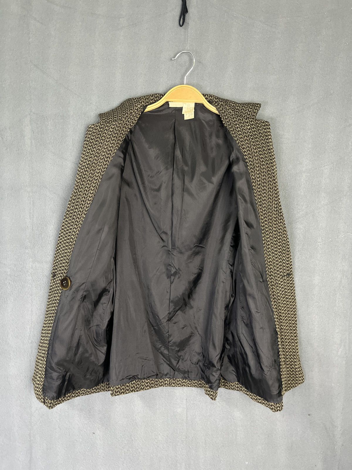 Krizia × Vintage Vintage Krizia Made in Italy Houndstooth Wool Jacket Size M / US 6-8 / IT 42-44 - 7 Thumbnail
