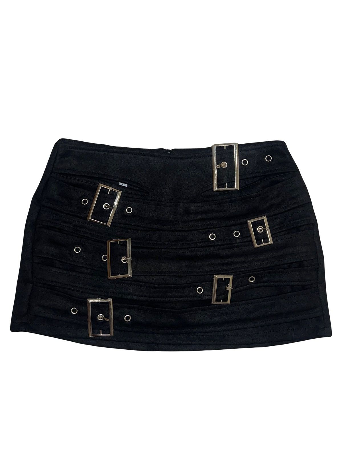Japanese Brand Vintage multi belts punk mini skirt 🖤☠️ Size 26" / US 2 / IT 38 - 2 Thumbnail