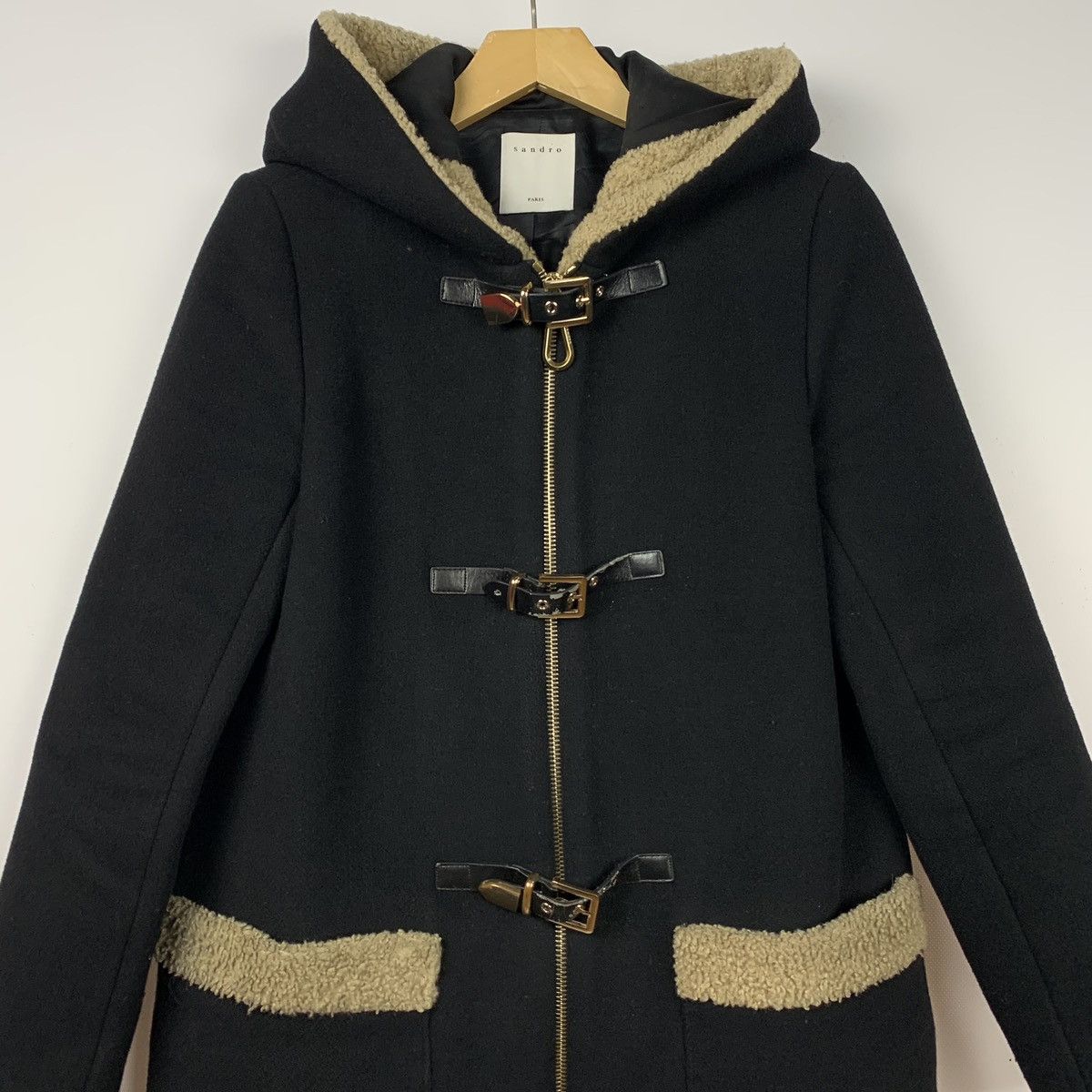 Sandro Sandro Faux Fur Parka Wool Jacket Women’s Size 36 Size XS / US 0-2 / IT 36-38 - 5 Thumbnail