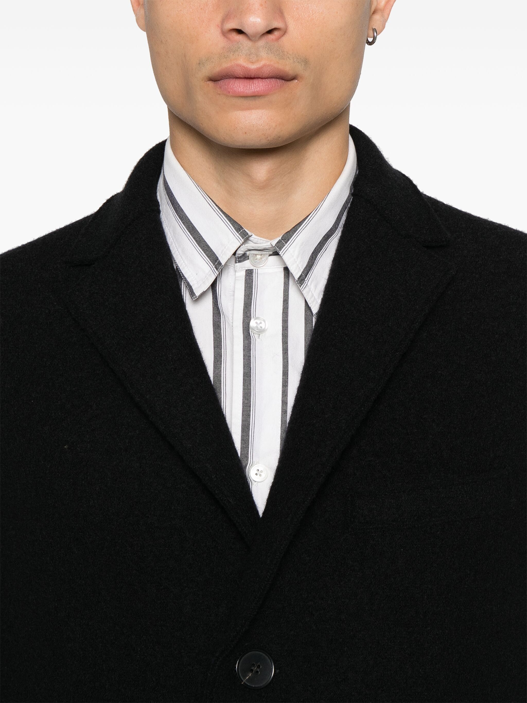 Harris Wharf London o1s22i1n1024 Single-Breasted Wool Coat in Black Size US M / EU 48-50 / 2 - 5 Thumbnail