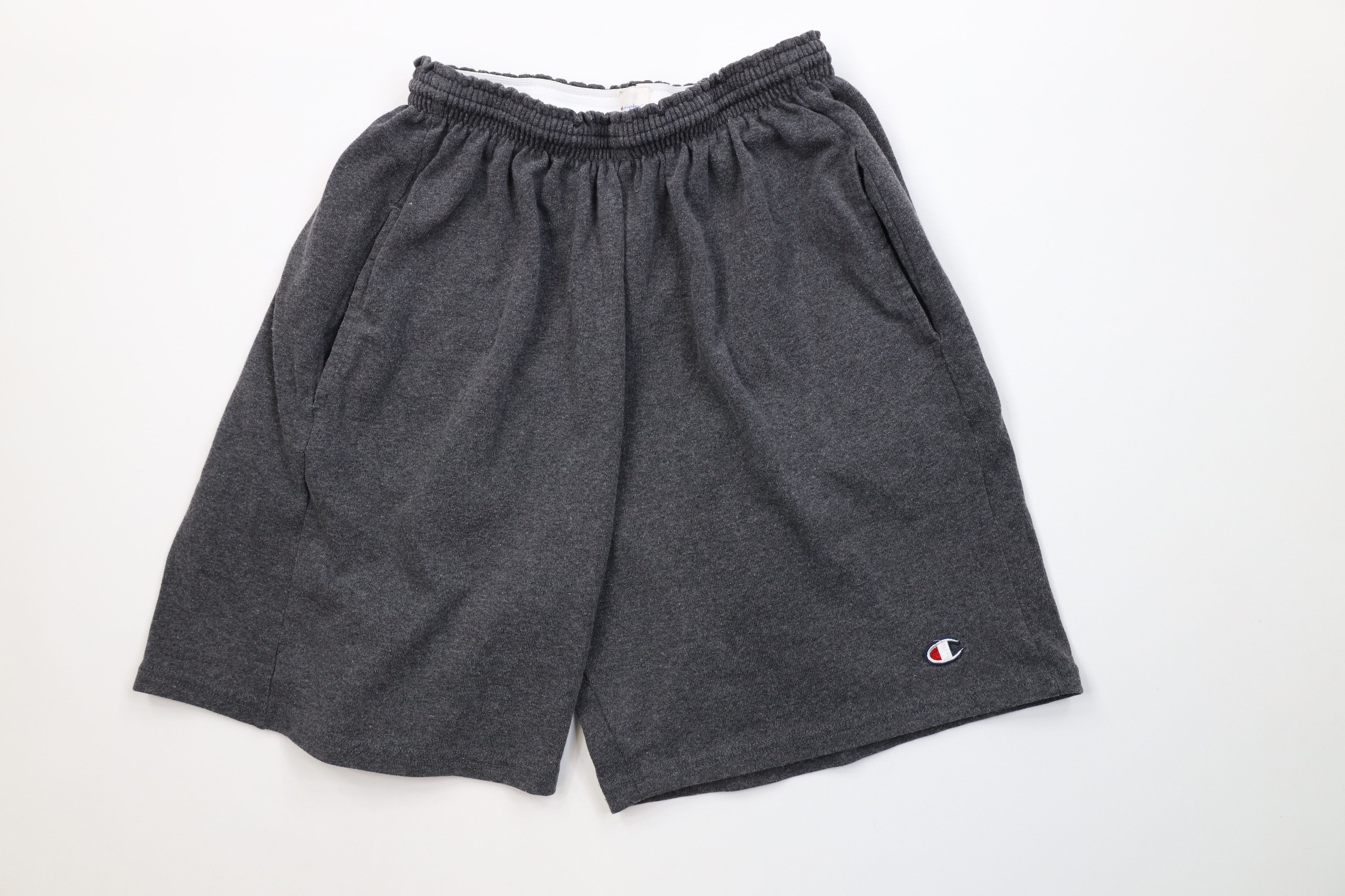 Champion Vintage 90s Champion Heavyweight Above Knee Shorts Gray Size US 34 / EU 50 - 1 Thumbnail