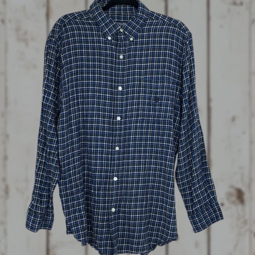 Chaps CHAPS Shirt Men’s Cotton Flannel Plaid Button-Down Long Sleeve Large Multicolor Blue Pocket Size US L / EU 52-54 / 3 - 1 Thumbnail