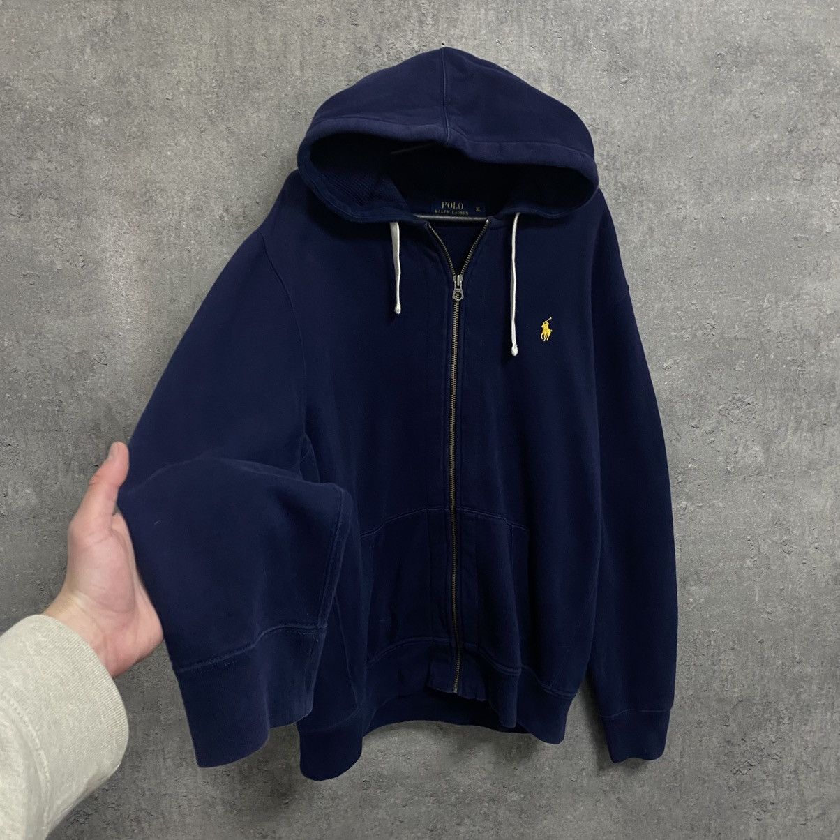 Polo Ralph Lauren Vintage Polo Ralph Lauren Zip Up Hoodie Navy Blue Size US XL / EU 56 / 4 - 2 Thumbnail