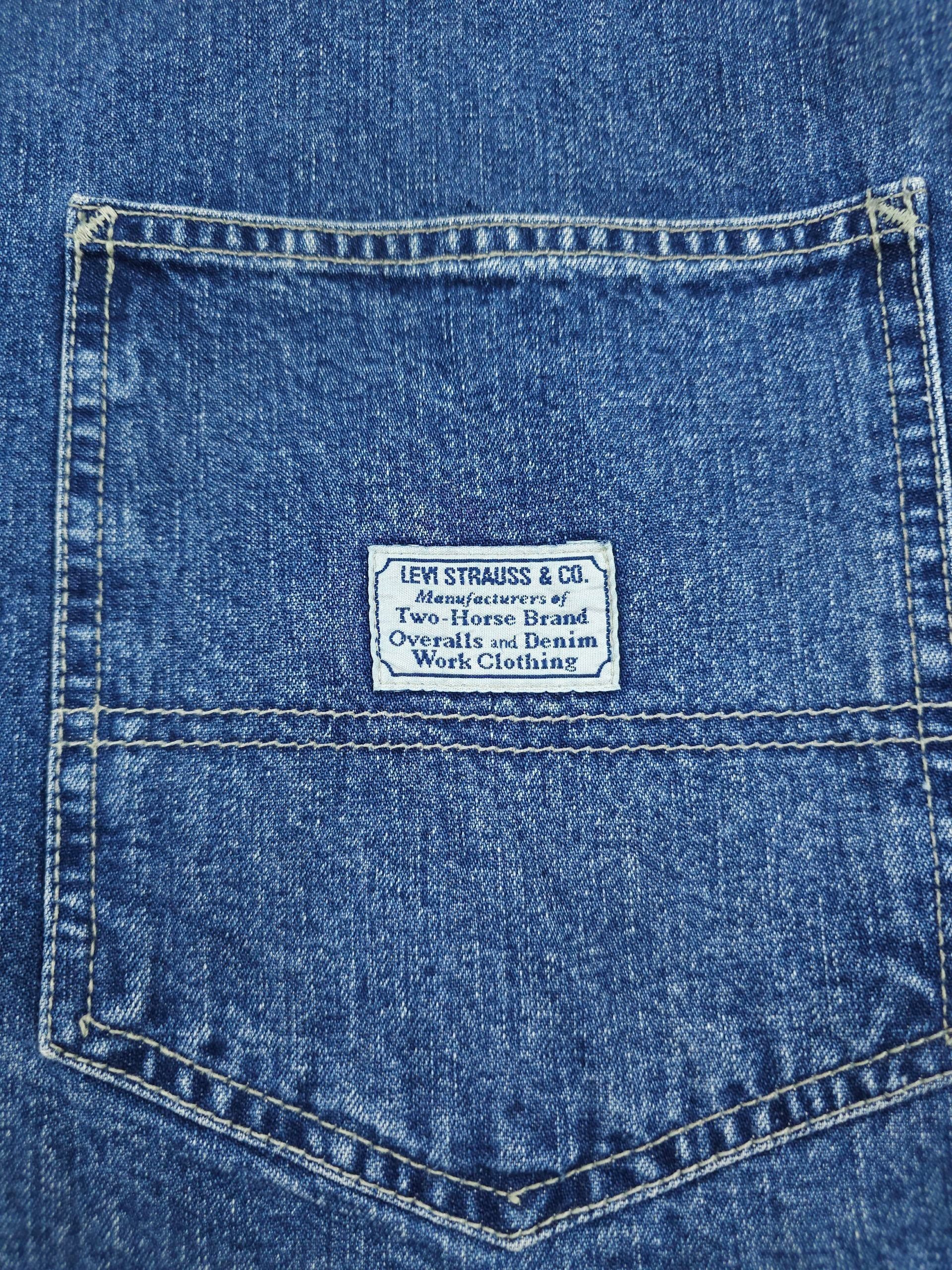 Levi's 💎 Vintage 1993 Levi's Blue Cargo Denim Trucker Jacket Size US L / EU 52-54 / 3 - 5 Thumbnail