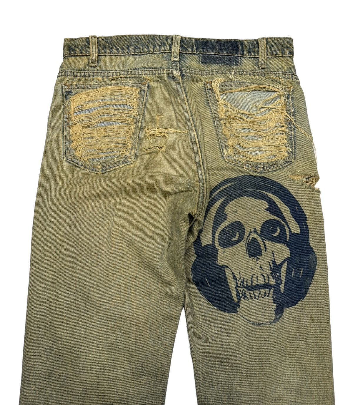 Hysteric Glamour Rare Japanese Skulls Distressed Denim Hysteric Glamour Style Size US 33 - 9 Thumbnail