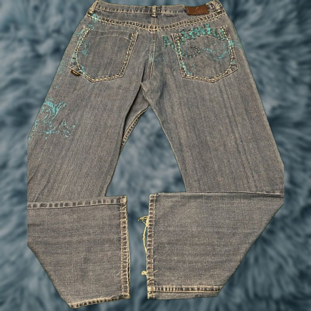Akademiks VINTAGE Akademiks Baggy Jeans Men 36 Wide-Leg Grunge Hip Hop Y2K Skater 32 Inseam Size US 36 / EU 52 - 1 Thumbnail