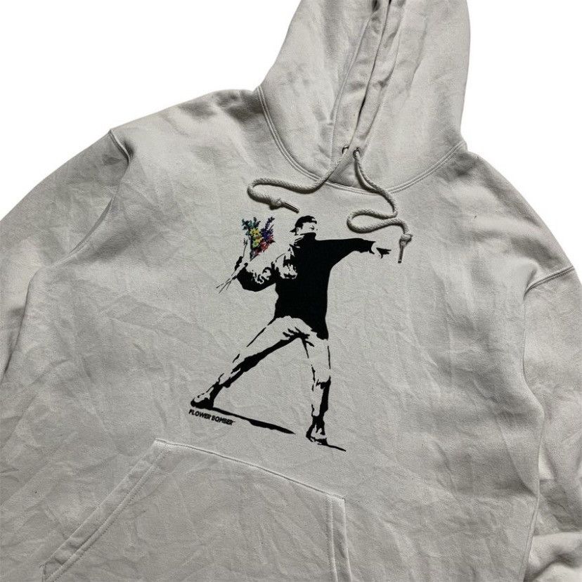Japanese Brand BANSKY BRANDALISED FLOWER BOMBER UNITED ARROWS HOODIE Size US M / EU 48-50 / 2 - 2 Thumbnail