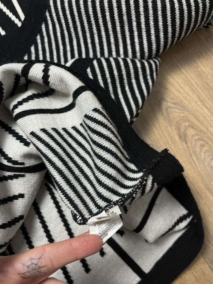 Japanese Brand × Vintage ➕ vintage avant garde cyber rave y2k striped sweater wool Size US M / EU 48-50 / 2 - 6 Thumbnail