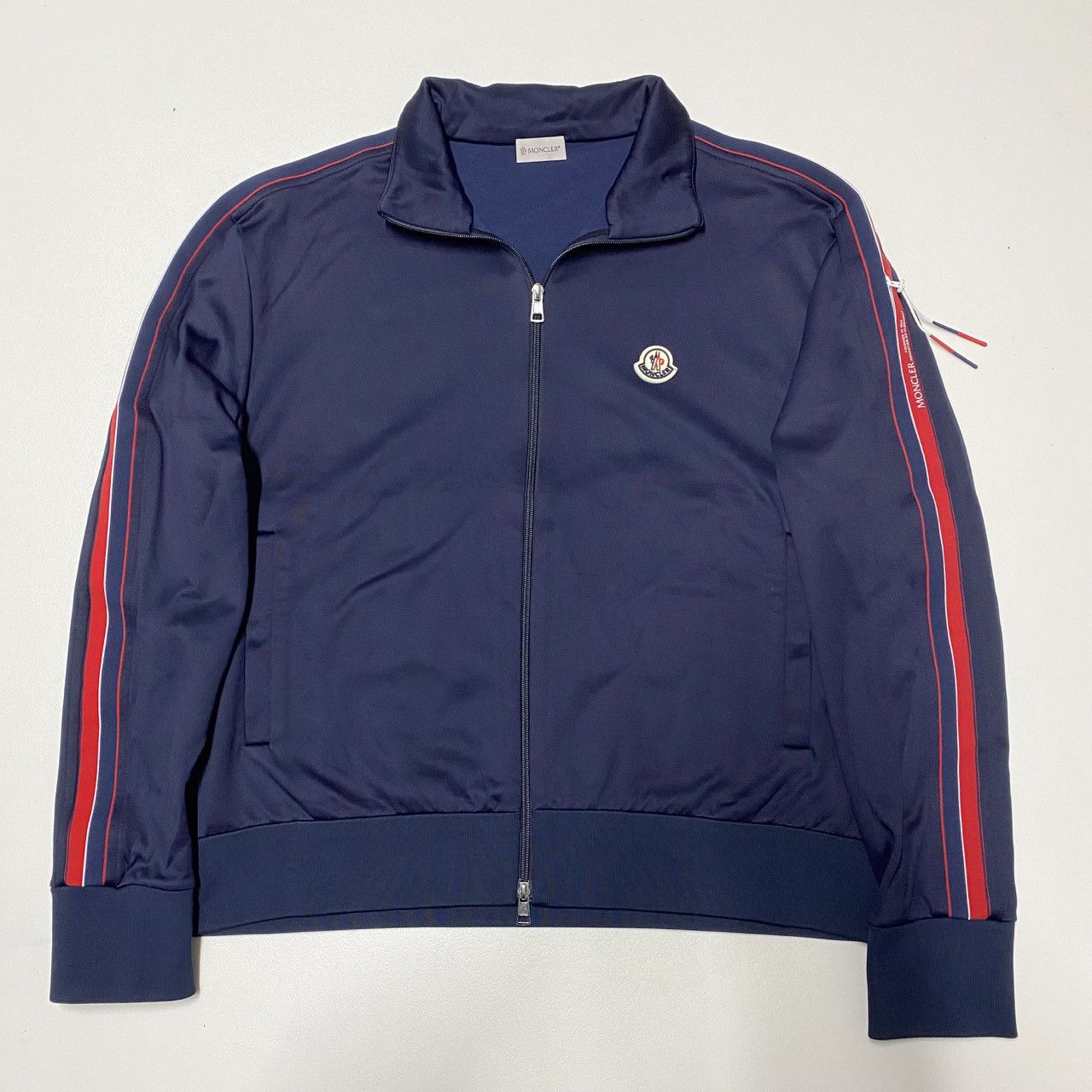 image of Moncler Tricot Zip Sweatshirt Jacket Size 2Xl Navy Blue, Men's