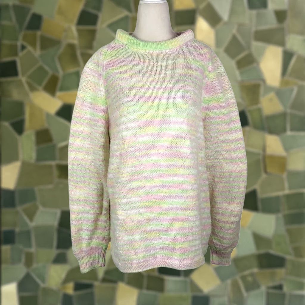 Vintage VINTAGE 80s Marled Knit Pullover Sweater XL Women's Long Sleeve Acrylic Casual Size XL / US 12-14 / IT 48-50 - 1 Thumbnail