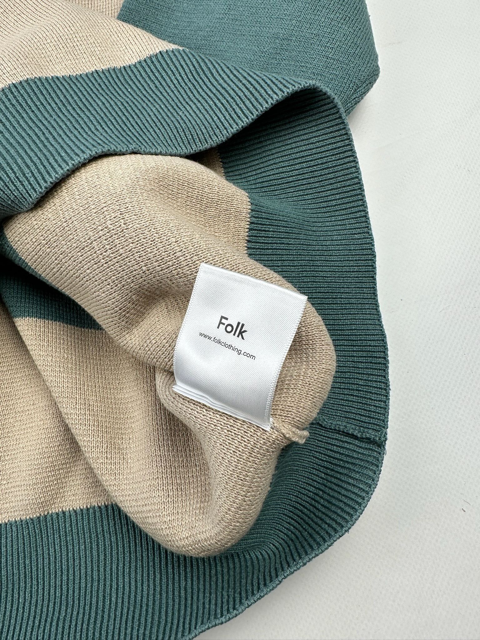Folk $140 RRP New Folk Dk Teal Stone 3 BOTT. sweater size L Size US L / EU 52-54 / 3 - 4 Thumbnail