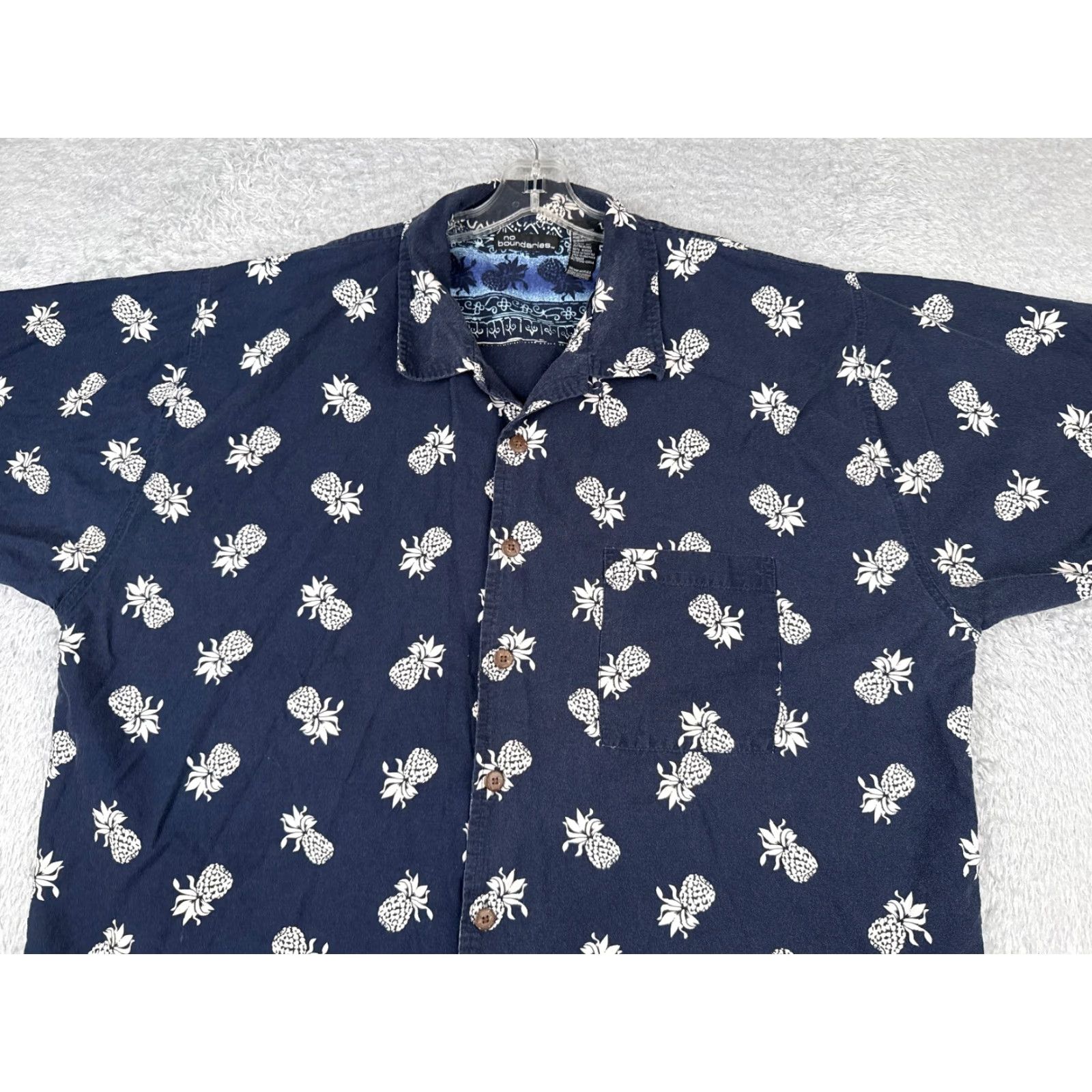 Vintage VINTAGE No Boundaries Shirt Men 3XL XXXL Blue Pineapple All Over Print Hawaiian Cotton Size US XXL / EU 58 / 5 - 4 Thumbnail