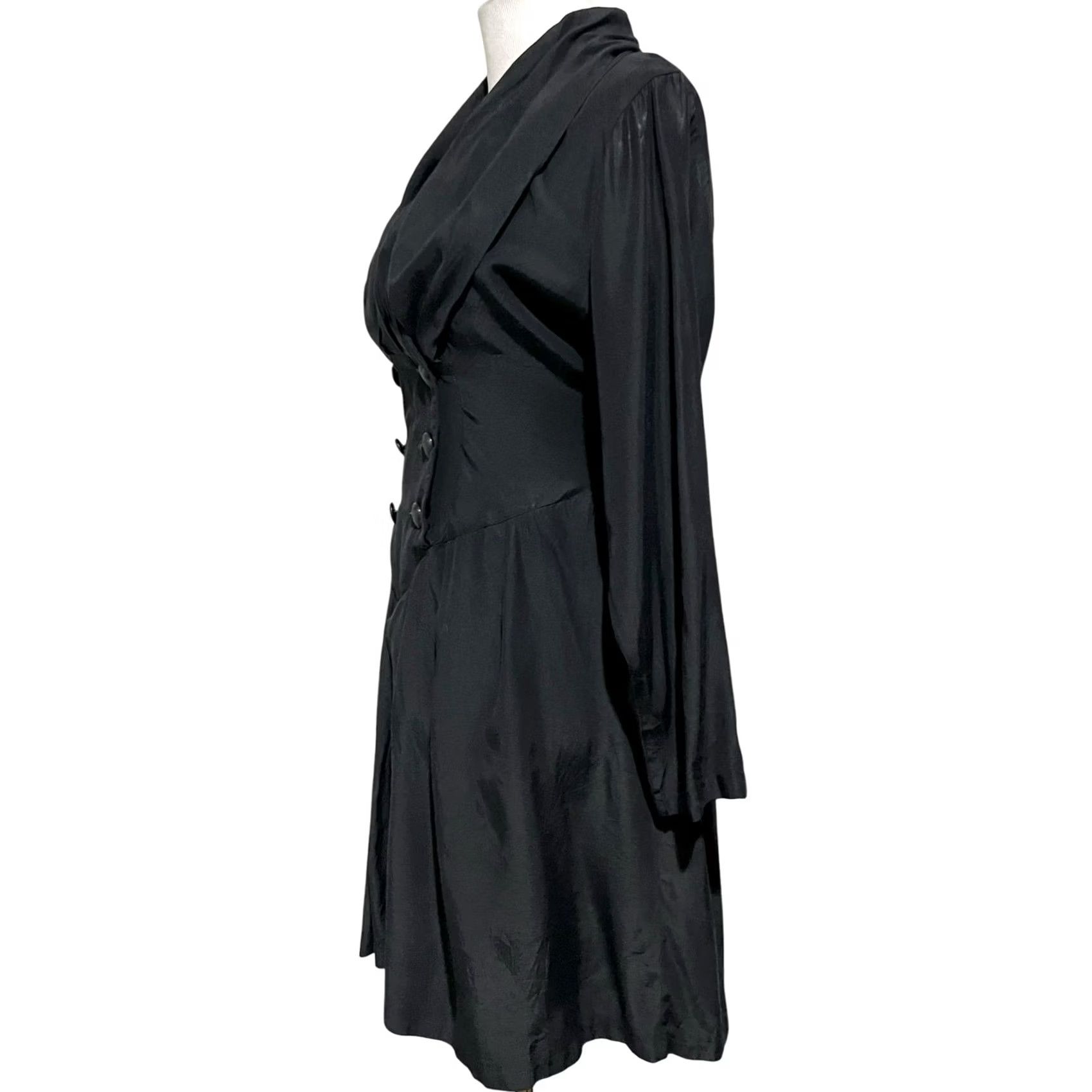 Vintage VINTAGE Breakin Loose Romper Playsuit Black Buttons Long Sleeve Collar 90s Sz L Size L / US 10 / IT 46 - 6 Thumbnail