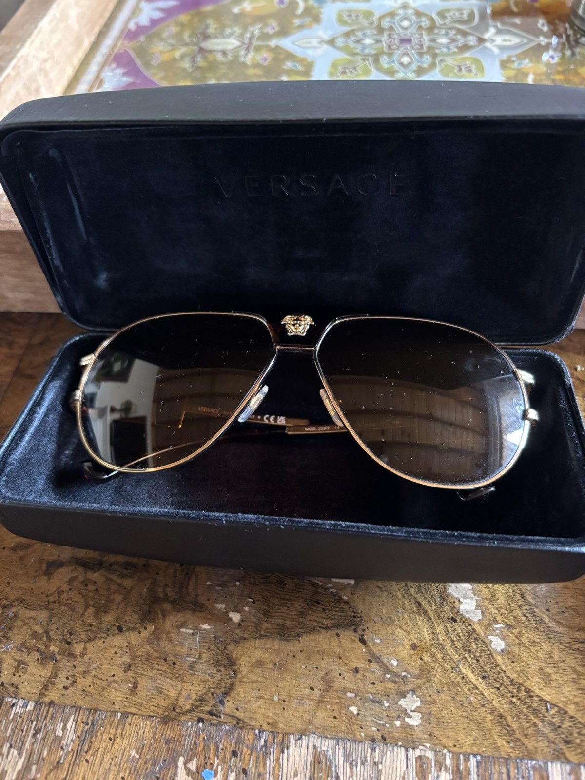 Versace Gold Luxury Sunglasses Model 2252