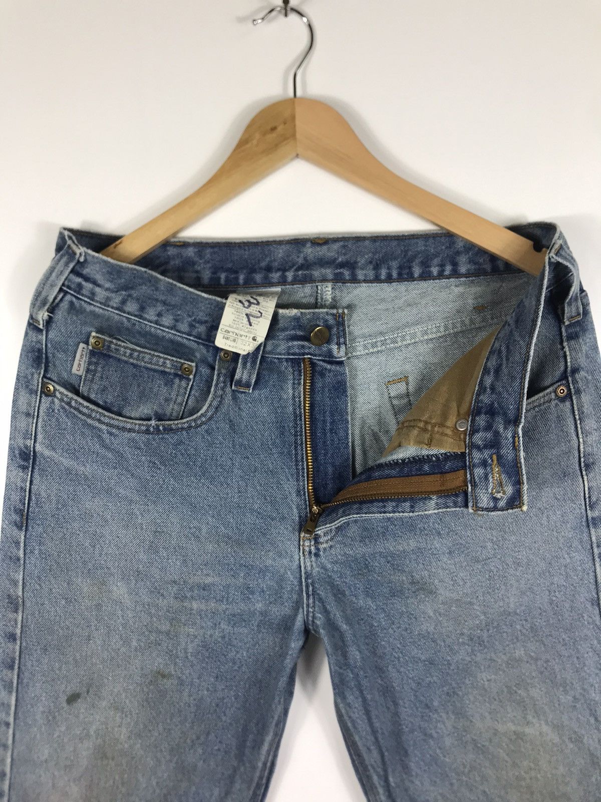 Carhartt × Vintage ⚡️Vintage Carhartt Distressed Denim Size US 33 - 10 Thumbnail