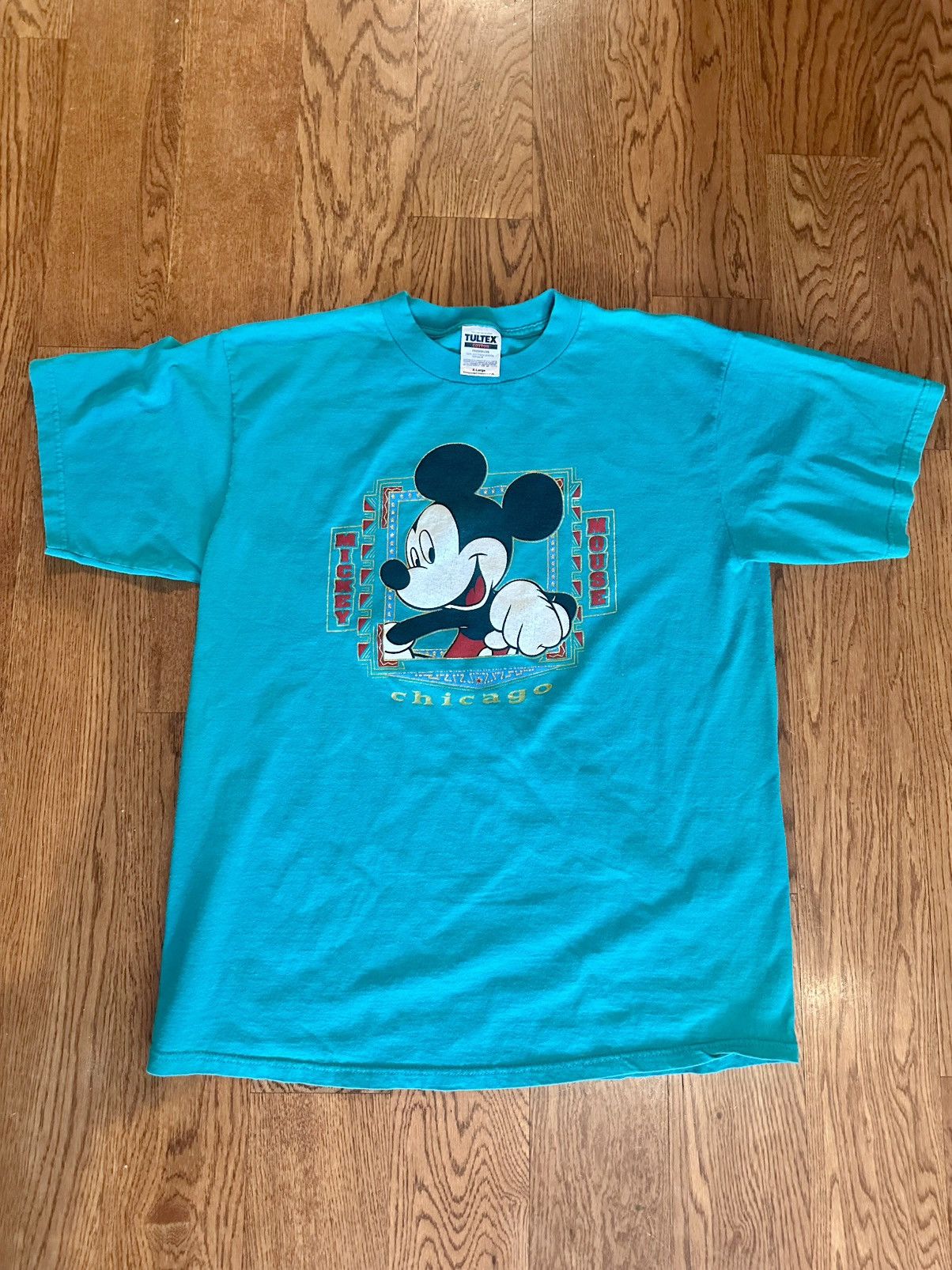 Disney × Tultex Mickey Mouse TShirt Chicago Tuktex 90s Cartoon Disney XL Size US XL / EU 56 / 4 - 1 Thumbnail