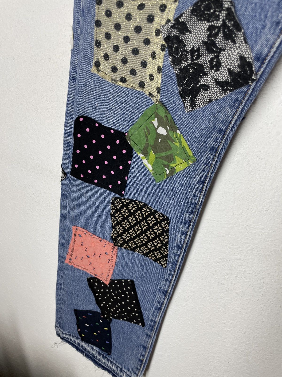 Levi's Levi's 501 custom patchwork denim jeans Size US 32 / EU 48 - 12 Thumbnail
