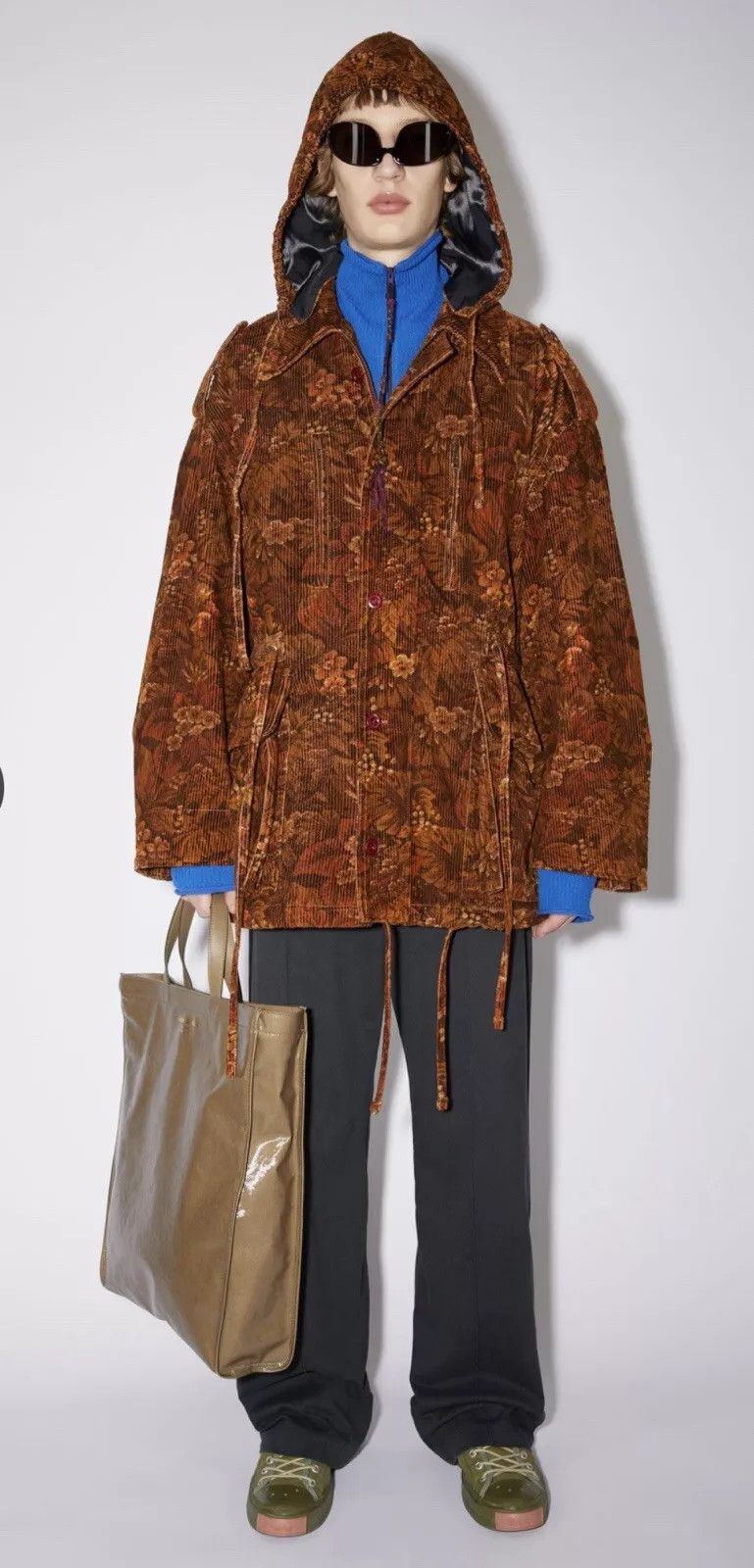 Acne Studios Acne Studios Flower print corduroy parka jacket -Size