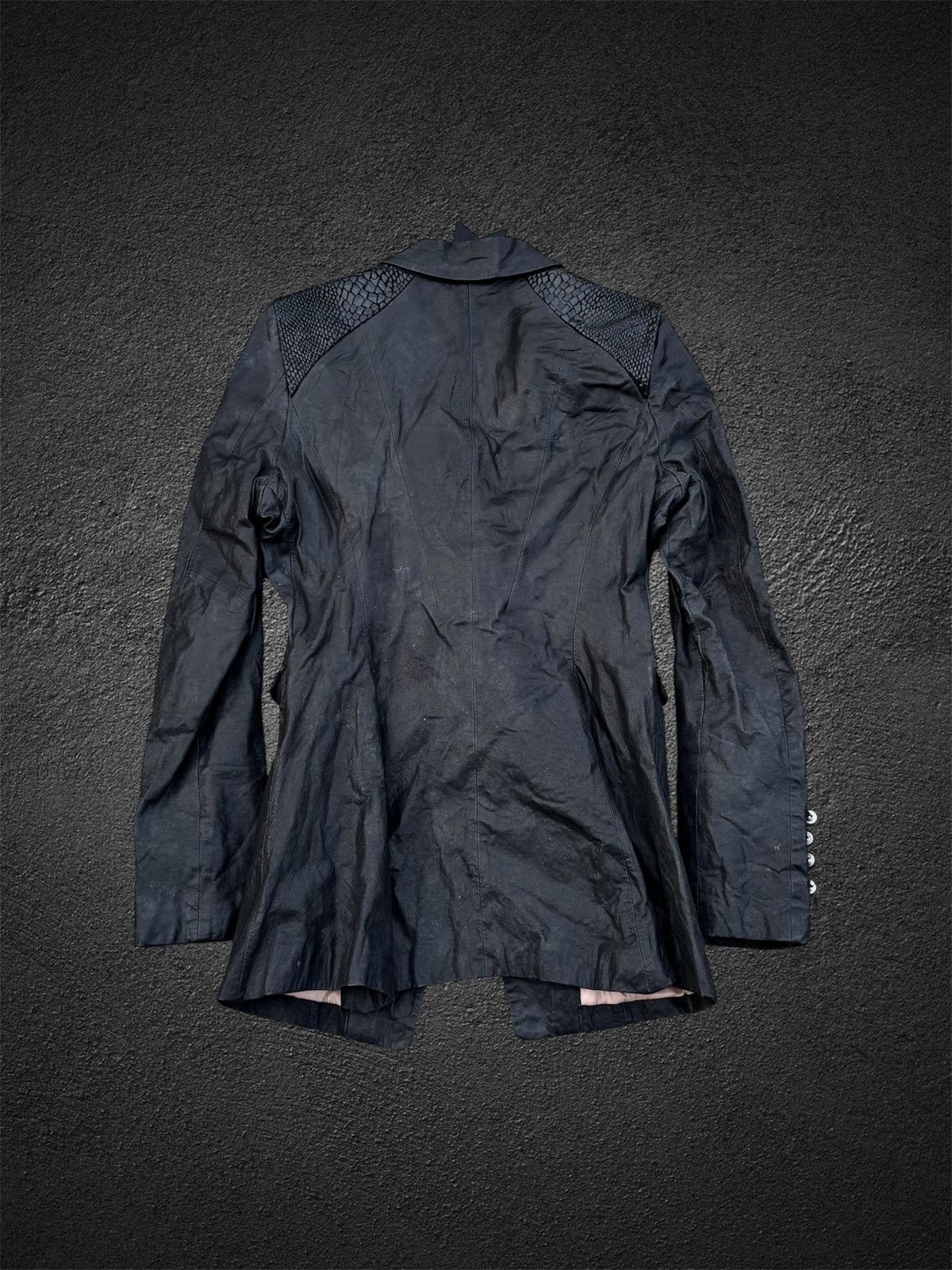 Yasuyuki Ishii Snakeskin Black Leather Blaz Jacket Jessiny Japanese vkei Size US S / EU 44-46 / 1 - 2 Thumbnail