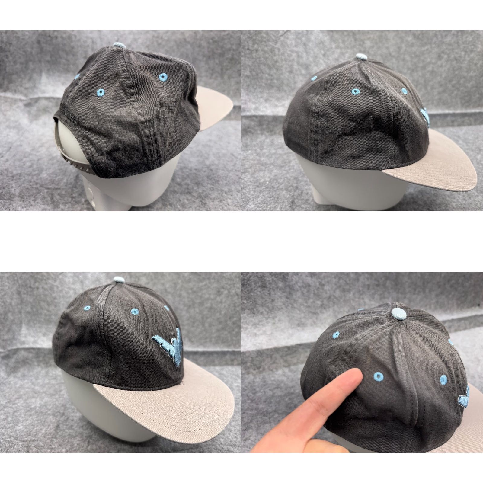 Vintage Six Flags Hat Adult One Size Gray Batman Cotton Twill Snap Back Size ONE SIZE - 8 Thumbnail