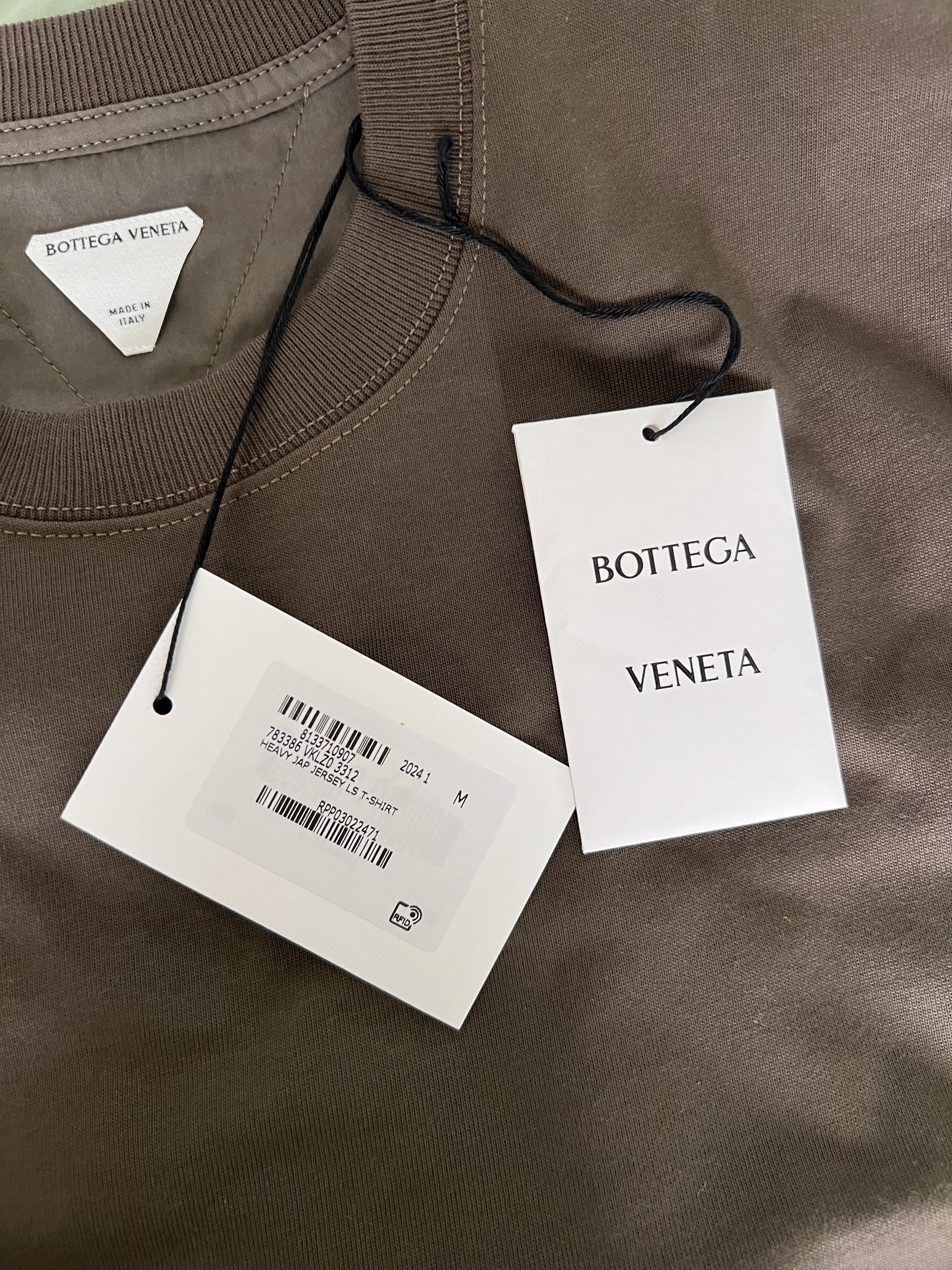 Bottega Veneta Bottega Veneta Heavy Jap Jersey LS Shirt in Brown Size US M / EU 48-50 / 2 - 10 Thumbnail