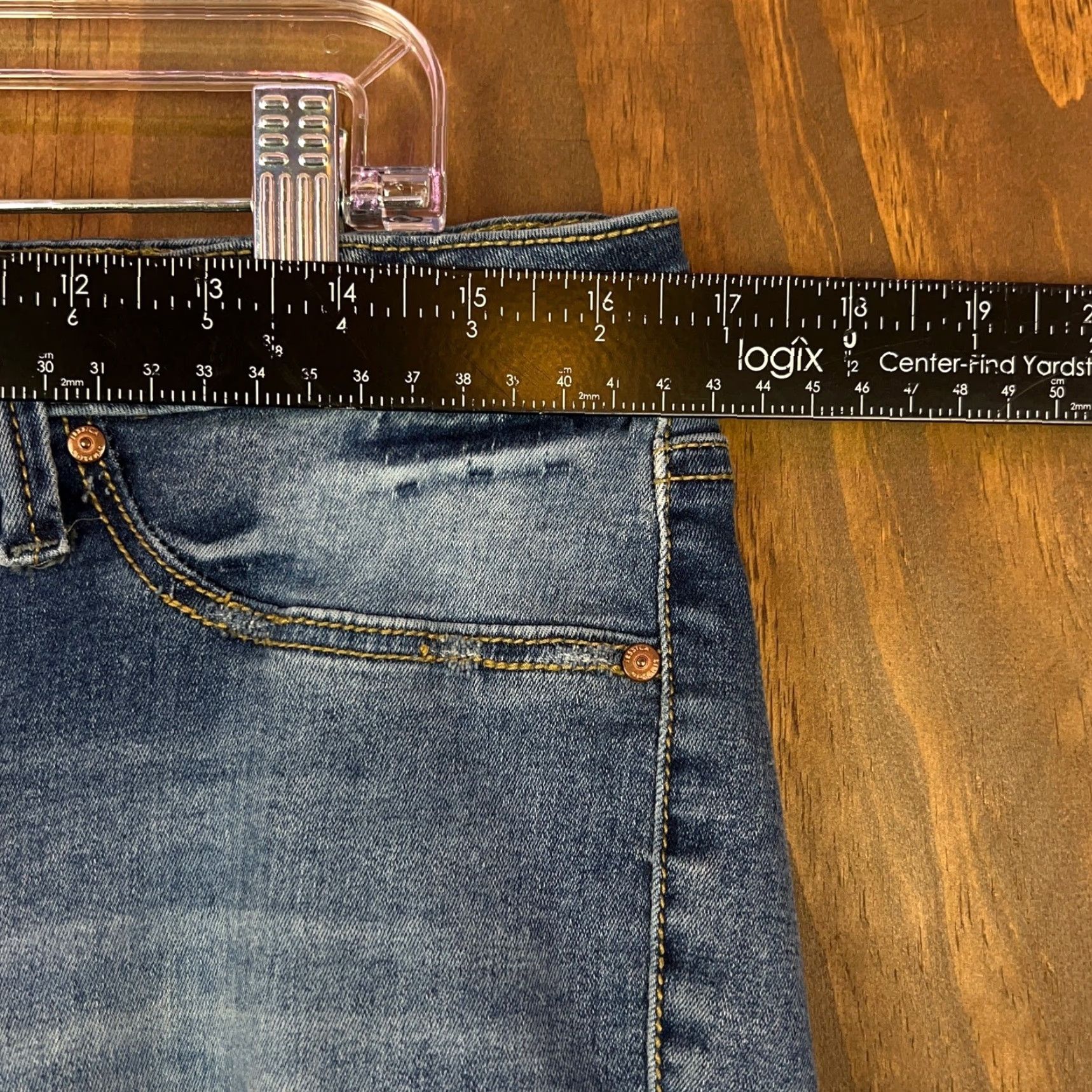 Jessica Simpson Jessica Simpson Womens Jeans Blue Denim Kiss Me Super Skinny Distress Stretch 33 Size 24" / US 00 / IT 34 - 7 Thumbnail