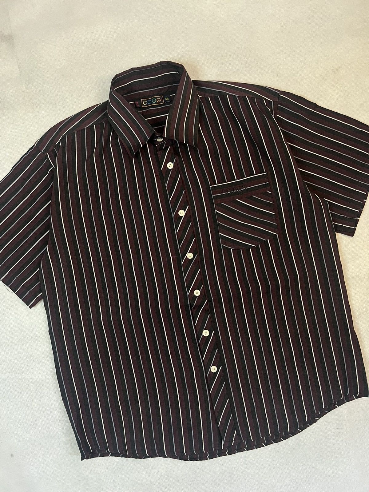 Coogi Vertical Stripe Knit Cotton Coogi Shirt Size US XXL / EU 58 / 5 - 3 Thumbnail