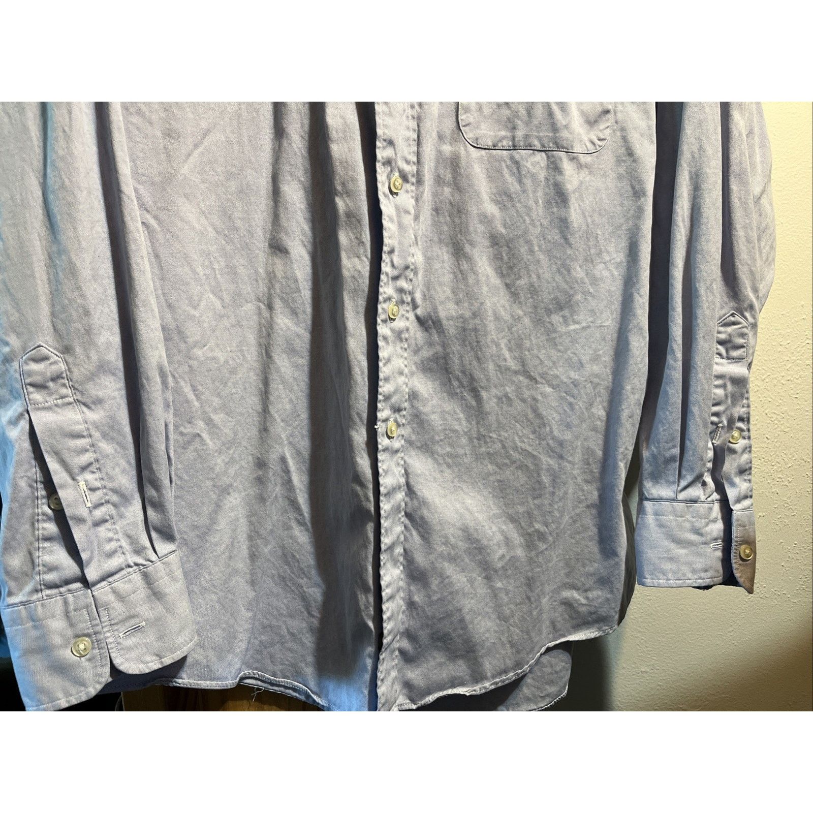 Club Room Club Room Mens Regular fit Dress Shirt Large 16.5 34 Blue LS Size US L / EU 52-54 / 3 - 5 Thumbnail
