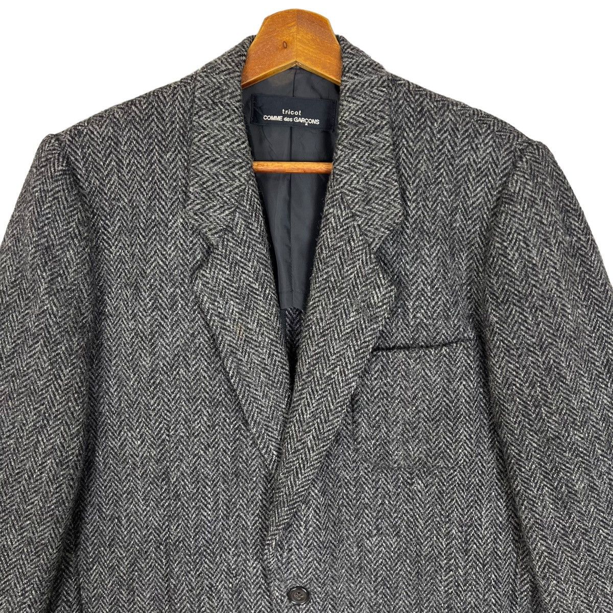 Comme des Garcons Gray Herringbone Tweed Blazer CDG x Harris Tweed Size US M / EU 48-50 / 2 - 3 Thumbnail