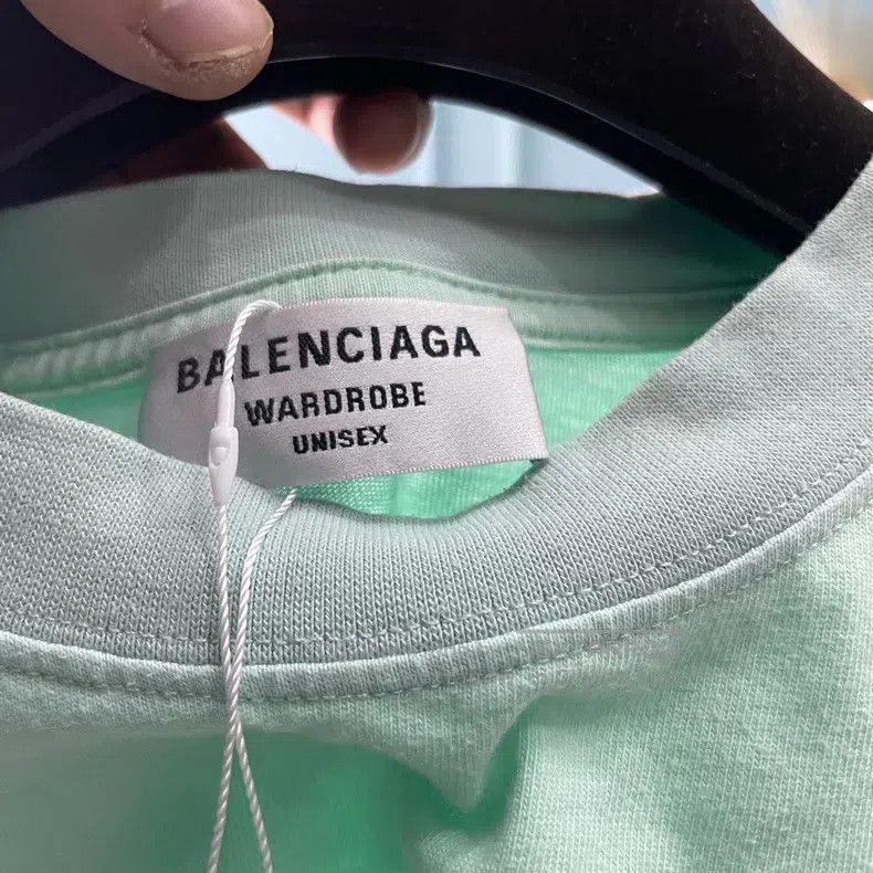 Balenciaga Balenciaga Mint green double embroidered logo short-sleeve Size US M / EU 48-50 / 2 - 4 Thumbnail