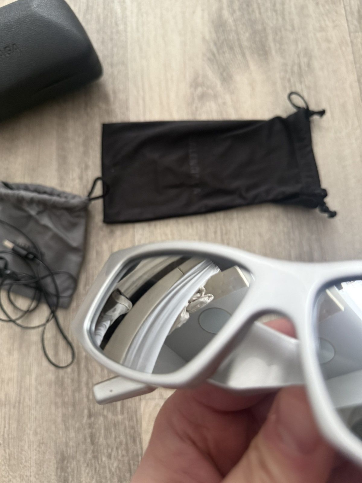 Balenciaga Balenciaga LED Sunglasses Grey Silver Size ONE SIZE - 5 Thumbnail