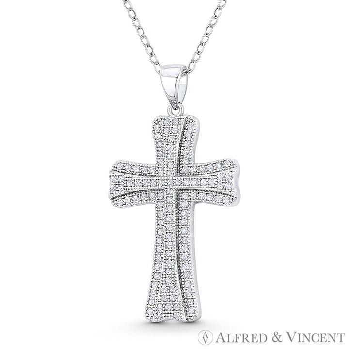 Other Knights Templar Cross CZ Pendant in .925 Sterling Silver Size ONE SIZE - 1 Preview