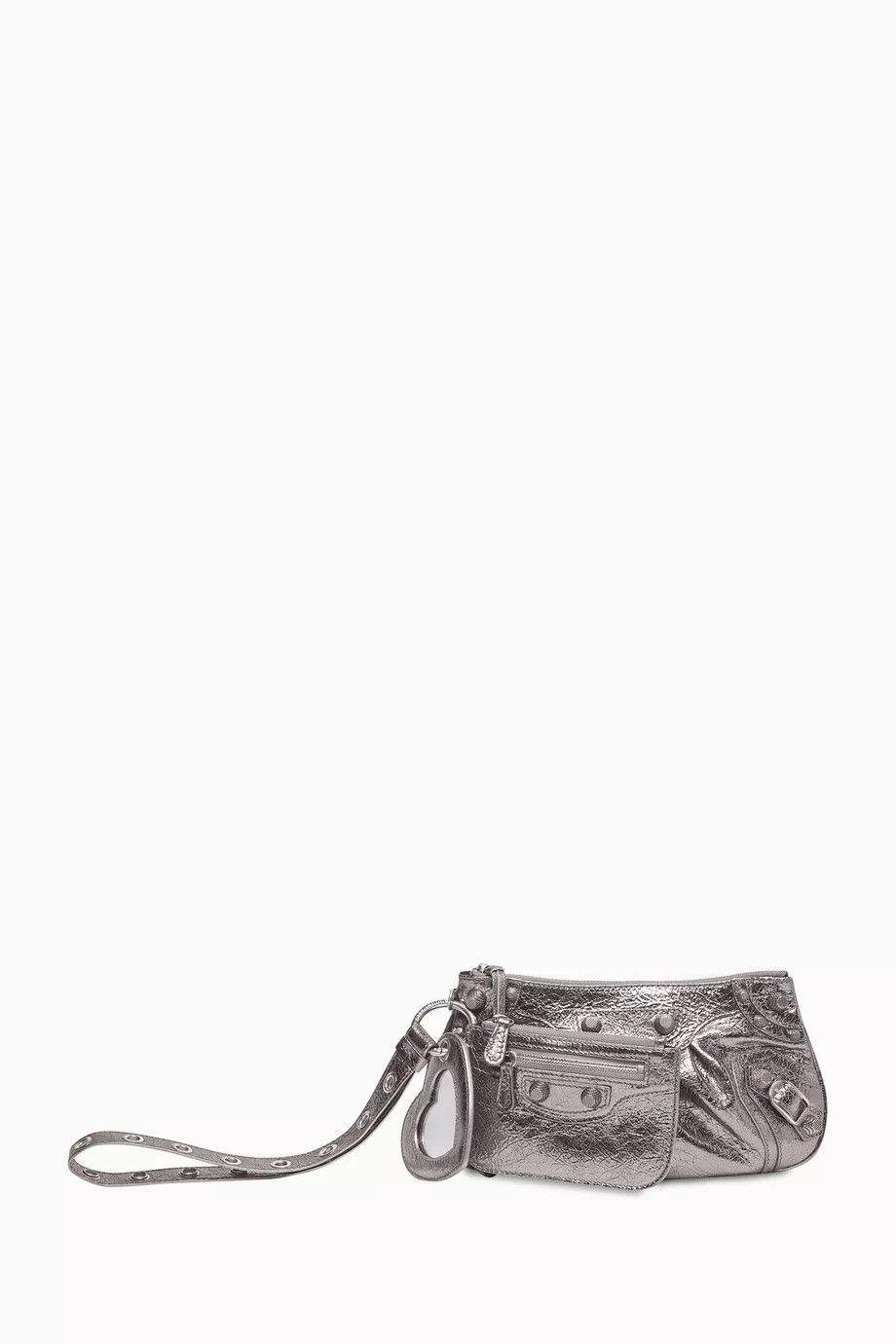 Balenciaga o1srvl11e0526 Size: OS / Le Cagole Mini Multipouch in Silver Size ONE SIZE - 1 Thumbnail