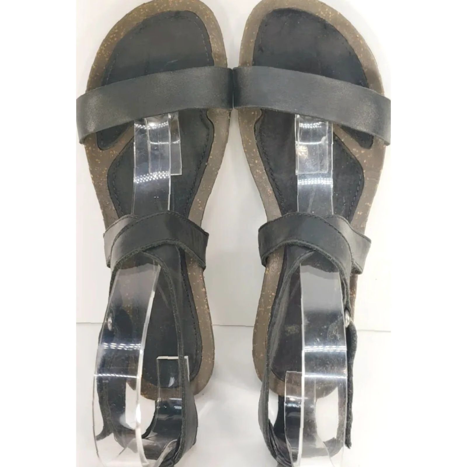 Teva Teva Cabrillo Black Leather Strap Wedge Sandals Women Size 9M EU 40 S/N 1007732 Size US 9 / IT 39 - 6 Thumbnail