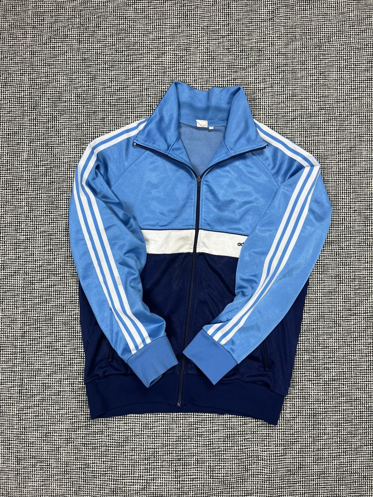 Adidas × Vintage 70s adidas zip track jacket three stripes blokecore Size US M / EU 48-50 / 2 - 1 Thumbnail
