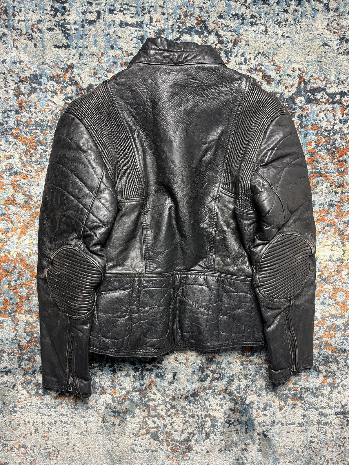 Avant Garde Vintage 90s Leather biker jacket Crazy avant-garde design ...