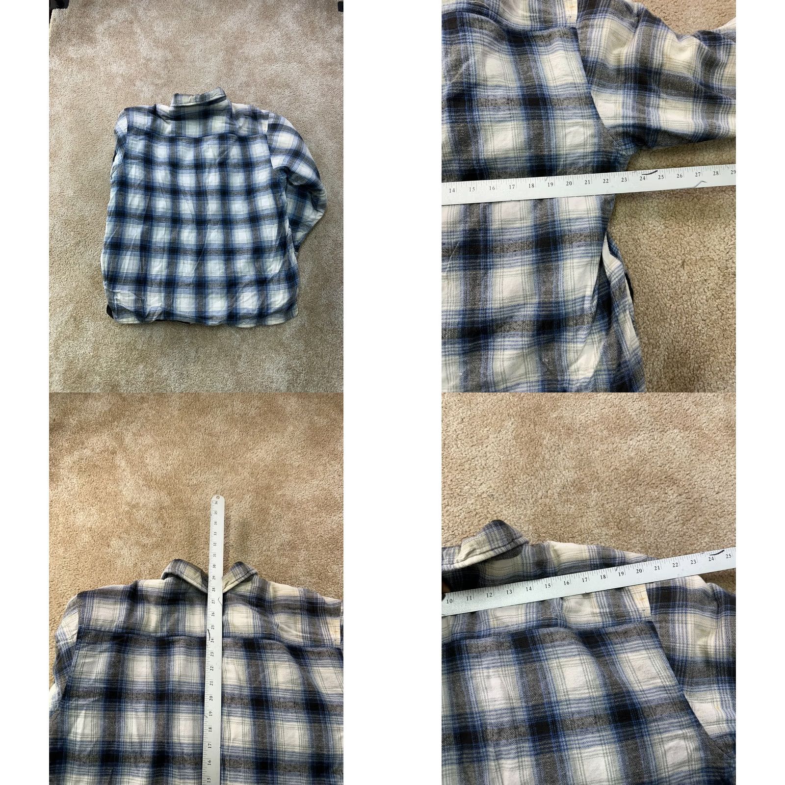 Vintage VINTAGE Quilt Lined Flannel Shirt Jacket Mens Large Plaid Workwear Button Front Blues Reservoir Clothing Quilted Lined Jacket Cowboy Western Size US L / EU 52-54 / 3 - 8 Thumbnail