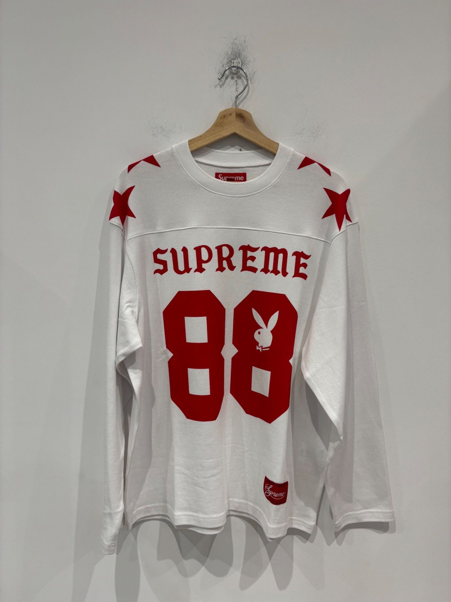 Supreme Supreme Playboy L/S Football Top White Size US M / EU 48-50 / 2 - 1 Thumbnail