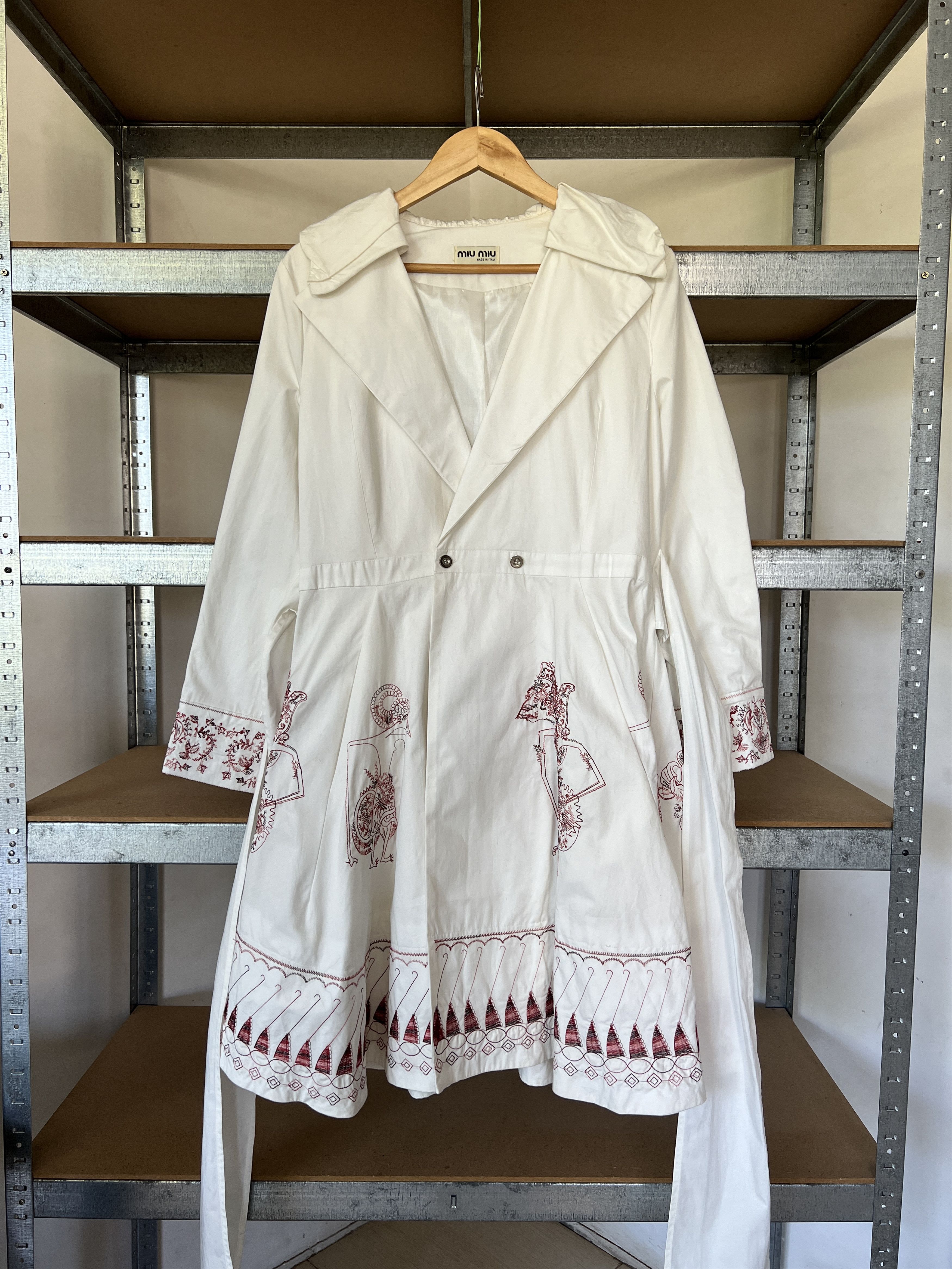 Miu Miu × Vintage Miu Miu Vintage Y2K Embroidered People Logo Dress Size S / US 4 / IT 40 - 1 Thumbnail
