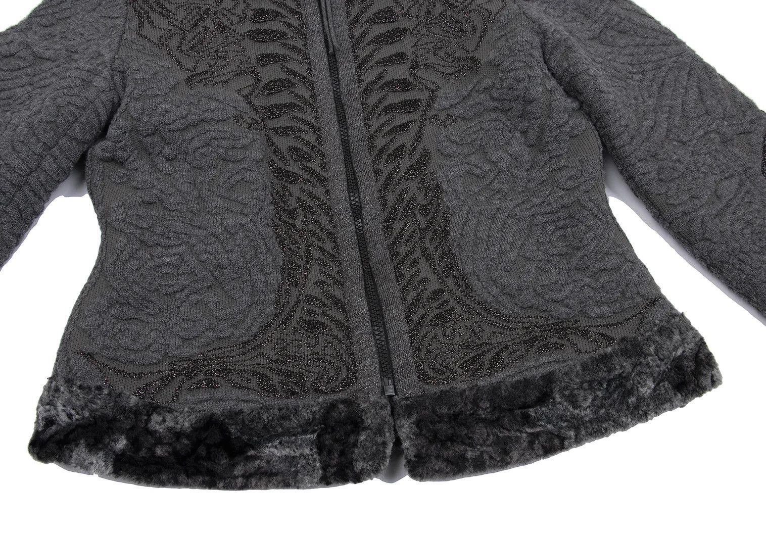 Jean Paul Gaultier Reversible Knit Blouson with Berber Lining in Gray Size US M / EU 48-50 / 2 - 8 Thumbnail
