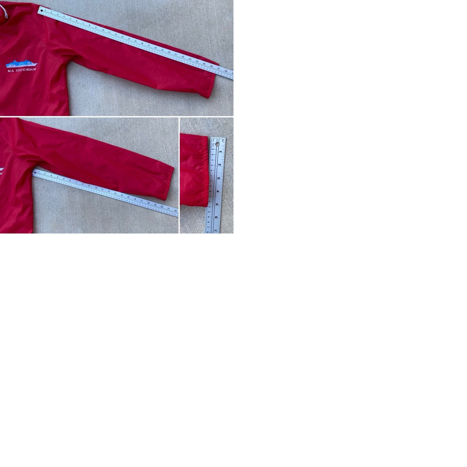 Vintage VINTAGE M.S. Statendam Windbreaker Jacket Nylon Red Navy? Size US L / EU 52-54 / 3 - 12 Thumbnail