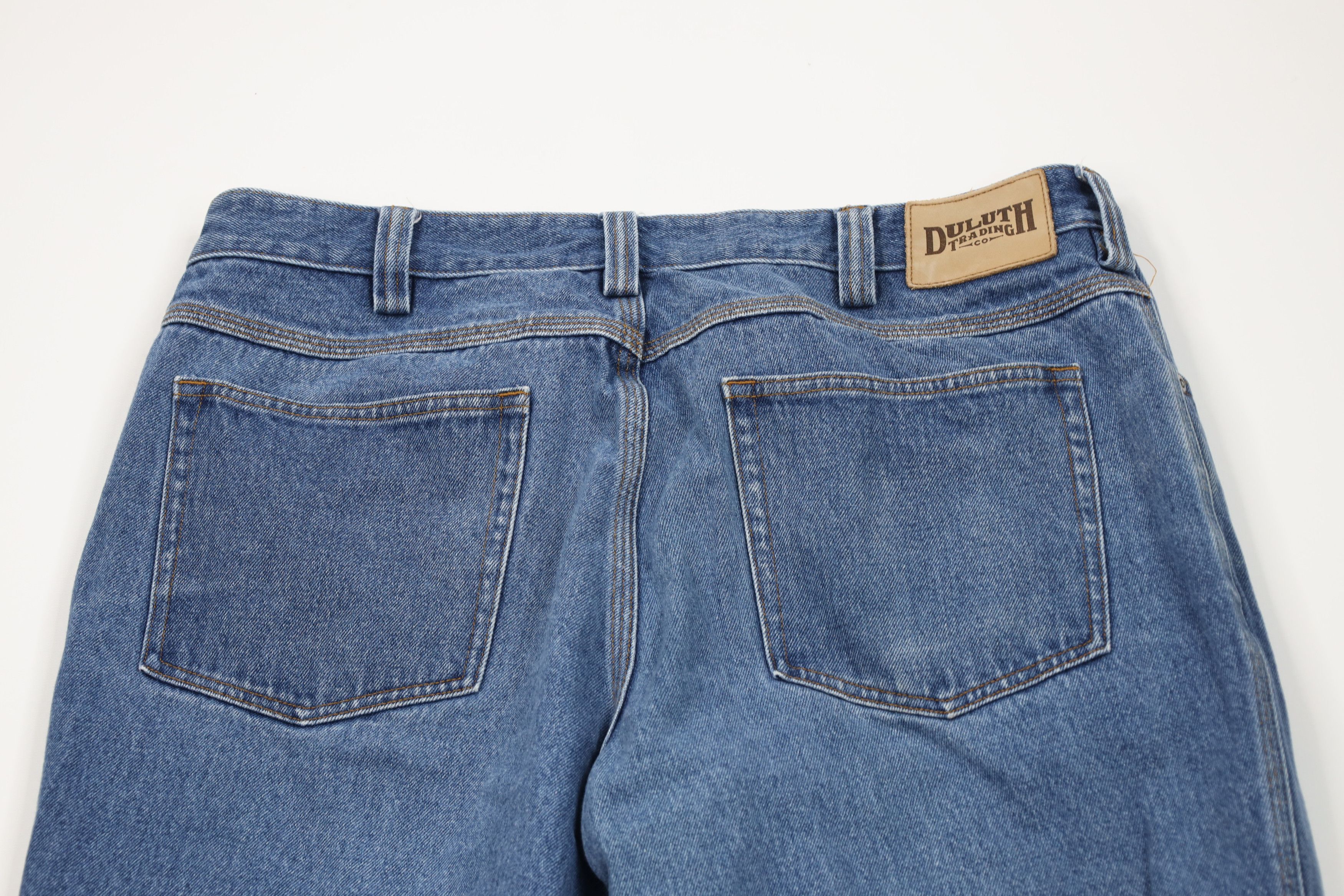 Duluth Trading Company Duluth Trading Co Workwear Wide Leg Denim Jeans Cotton Size US 37 - 9 Thumbnail