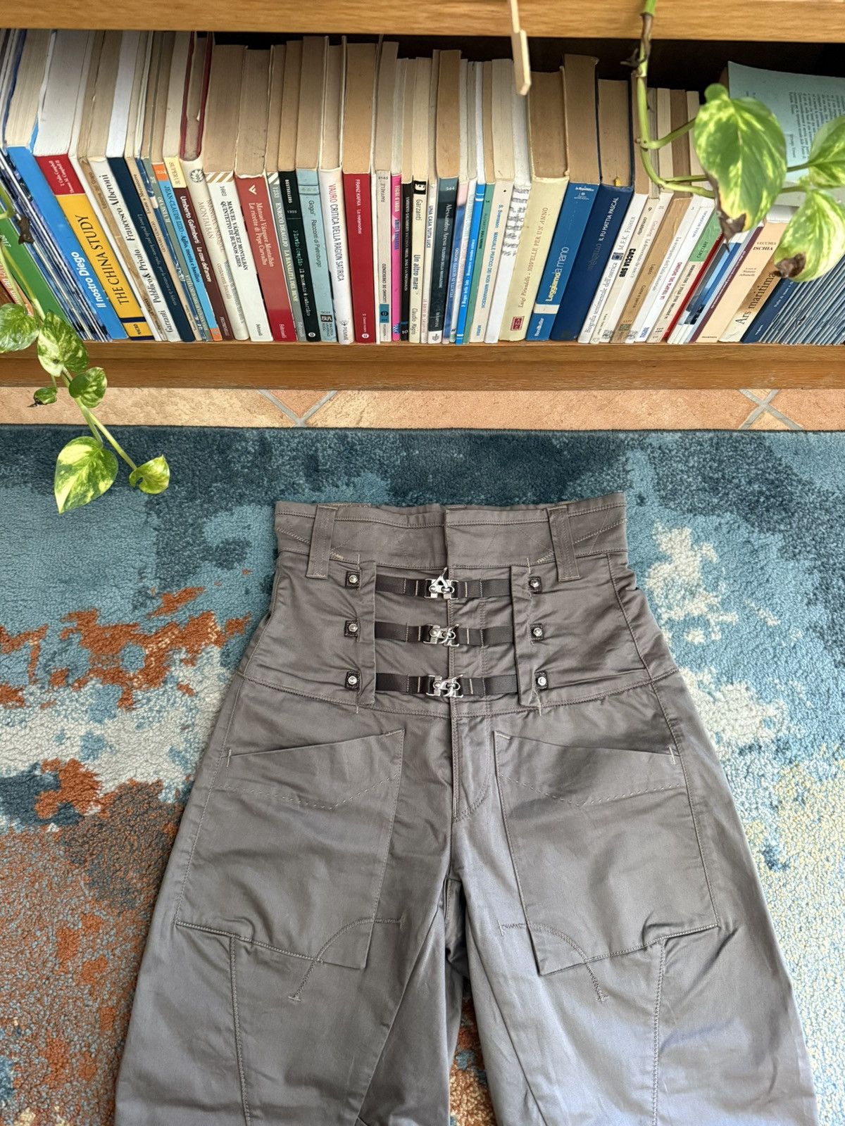 Marithe + Francois Girbaud Early 2000s Marithe Francois Girbaud Bondage Pants Size 27" / US 4 / IT 40 - 2 Thumbnail