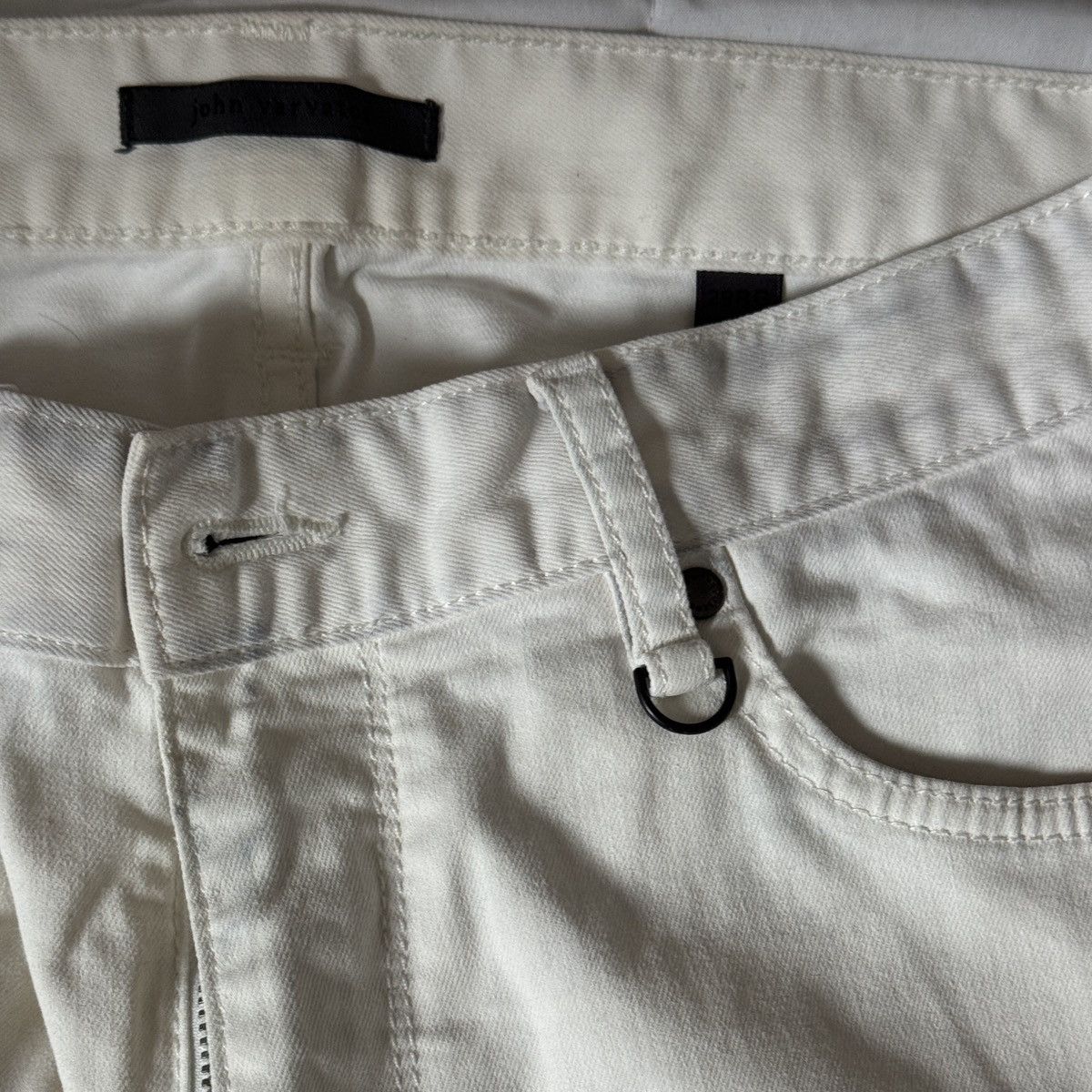 John Varvatos John Varvatos White Denim Jeans Size US 29 - 6 Thumbnail