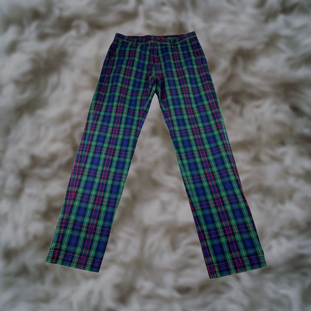 Brooks Brothers Brooks Brothers Red Fleece Men's Chino Pants Flat Front 100% Cotton Plaid Blue/Red 32x32 Slim? Regular Mens Pants Size US 32 / EU 48 - 1 Thumbnail