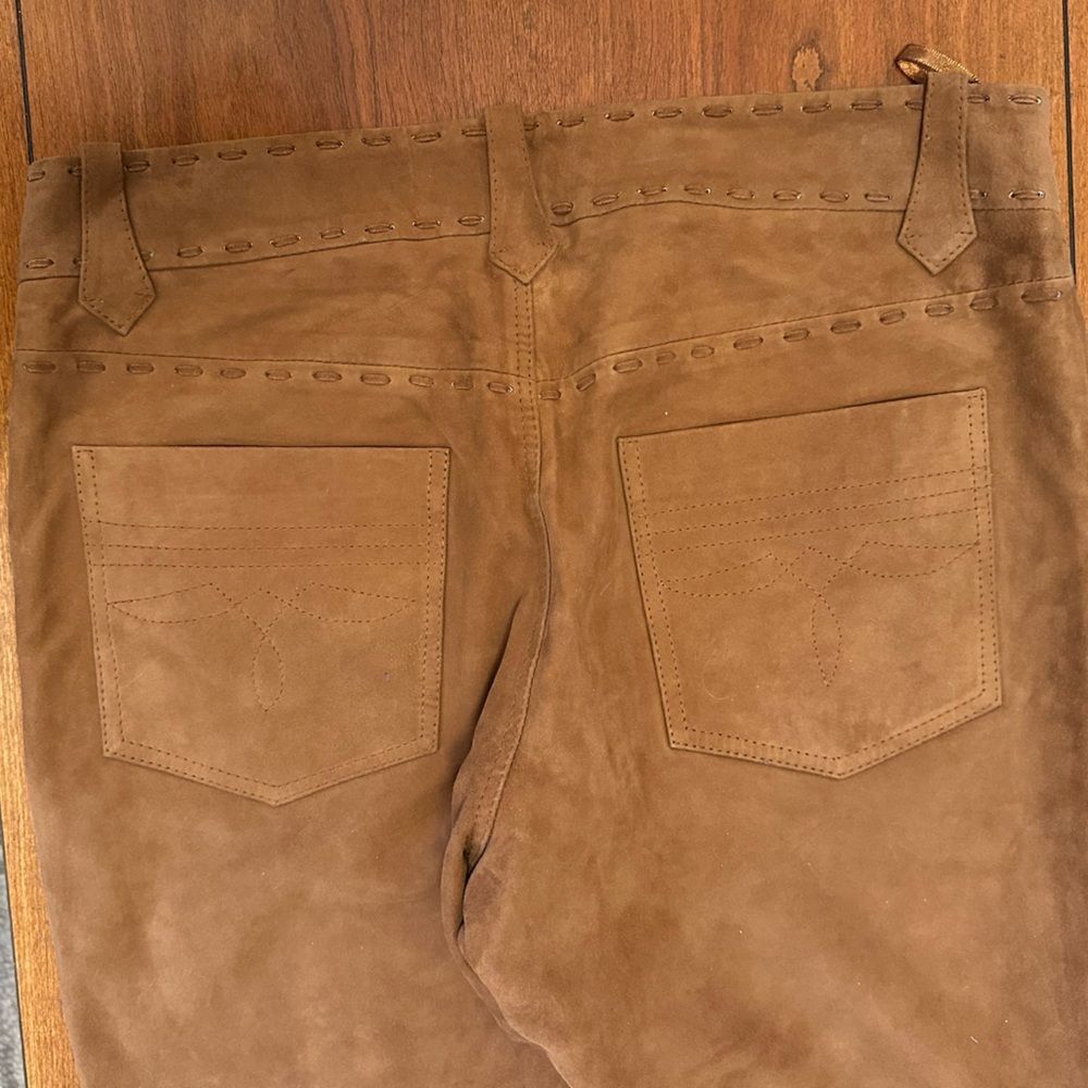Old Gringo × Vintage Rare vintage Old Gringo leather pants - brown lined pants - Size 32" / US 10 / IT 46 - 4 Thumbnail
