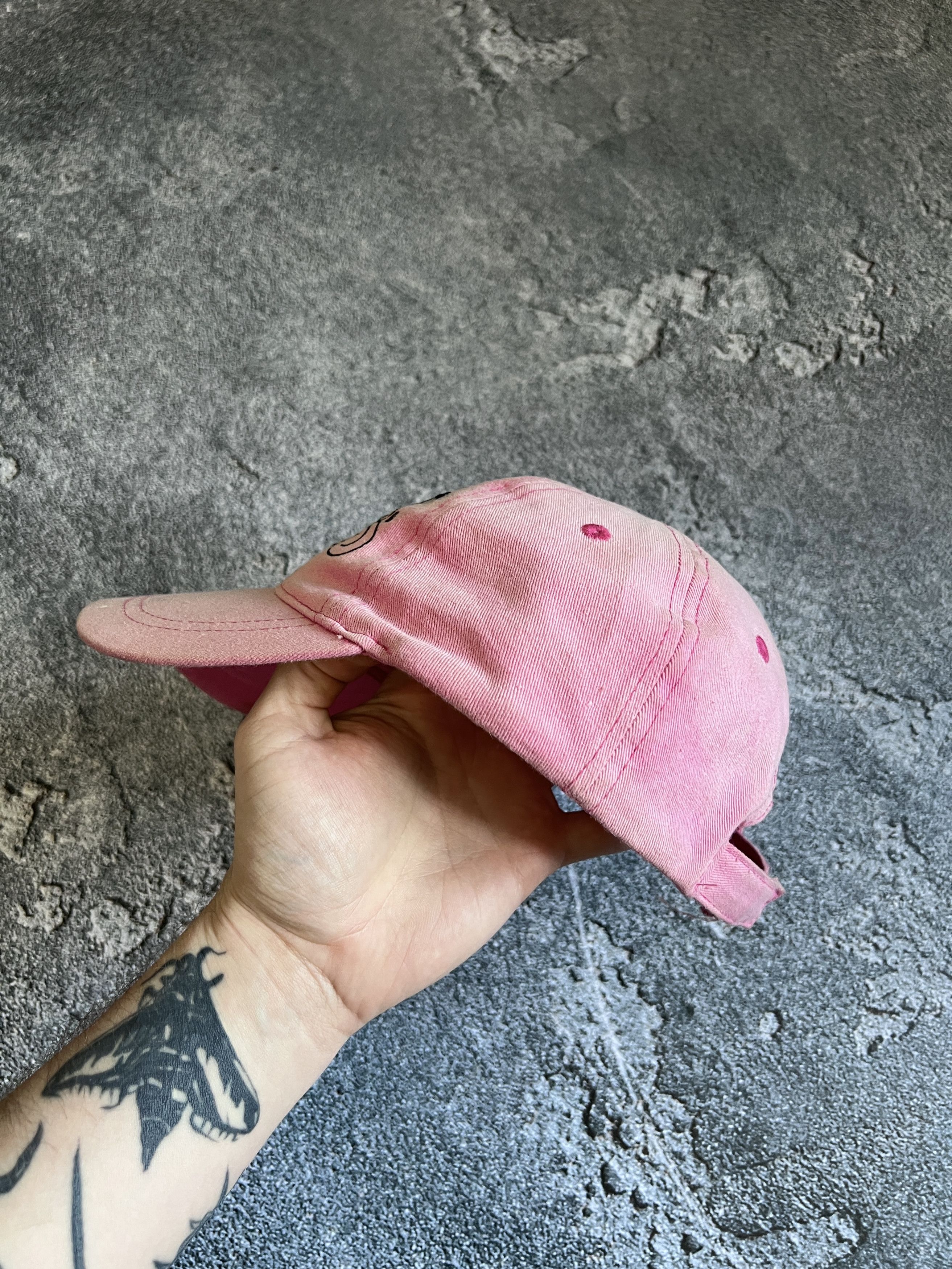 Tribal Streetwear Y2K pink cap hat preppy tribal Size ONE SIZE - 2 Thumbnail