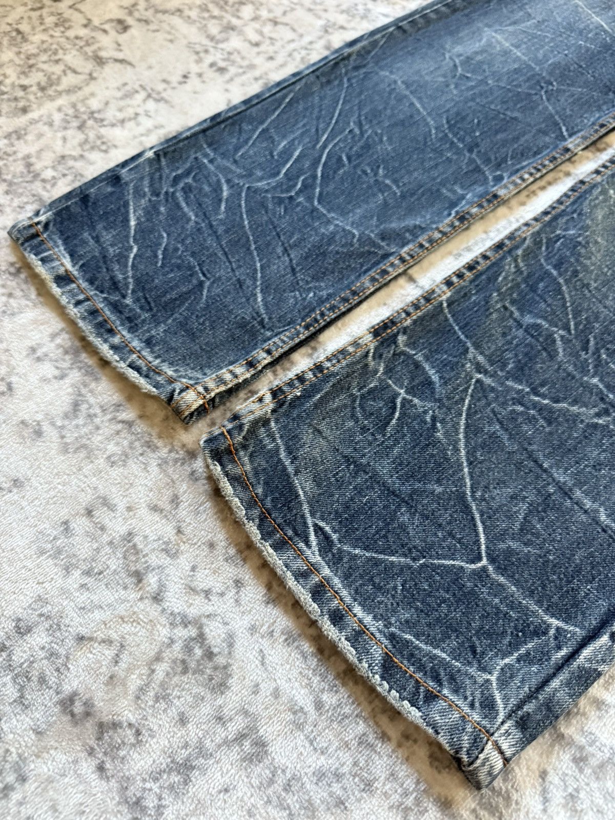 Japanese Brand Nylaus Japan Claw Mark Studded Double Waist Jeans Size US 30 / EU 46 - 11 Thumbnail