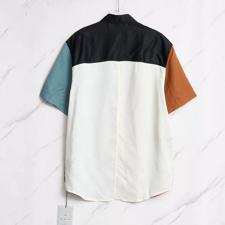 Song For The Mute Song for the mute Color-block satin short-sleeve shirt Size US M / EU 48-50 / 2 - 5 Thumbnail